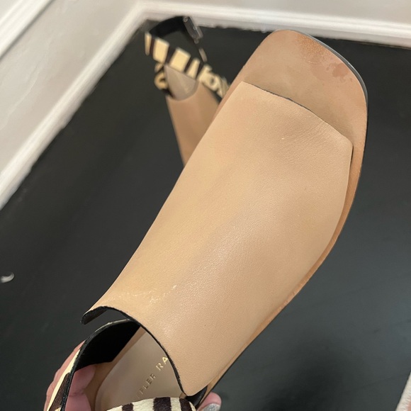 Loeffler Randall Maisy Sandals | Tan Leather & Striped Calf Hair Heels | US 10 - Picture 4 of 8